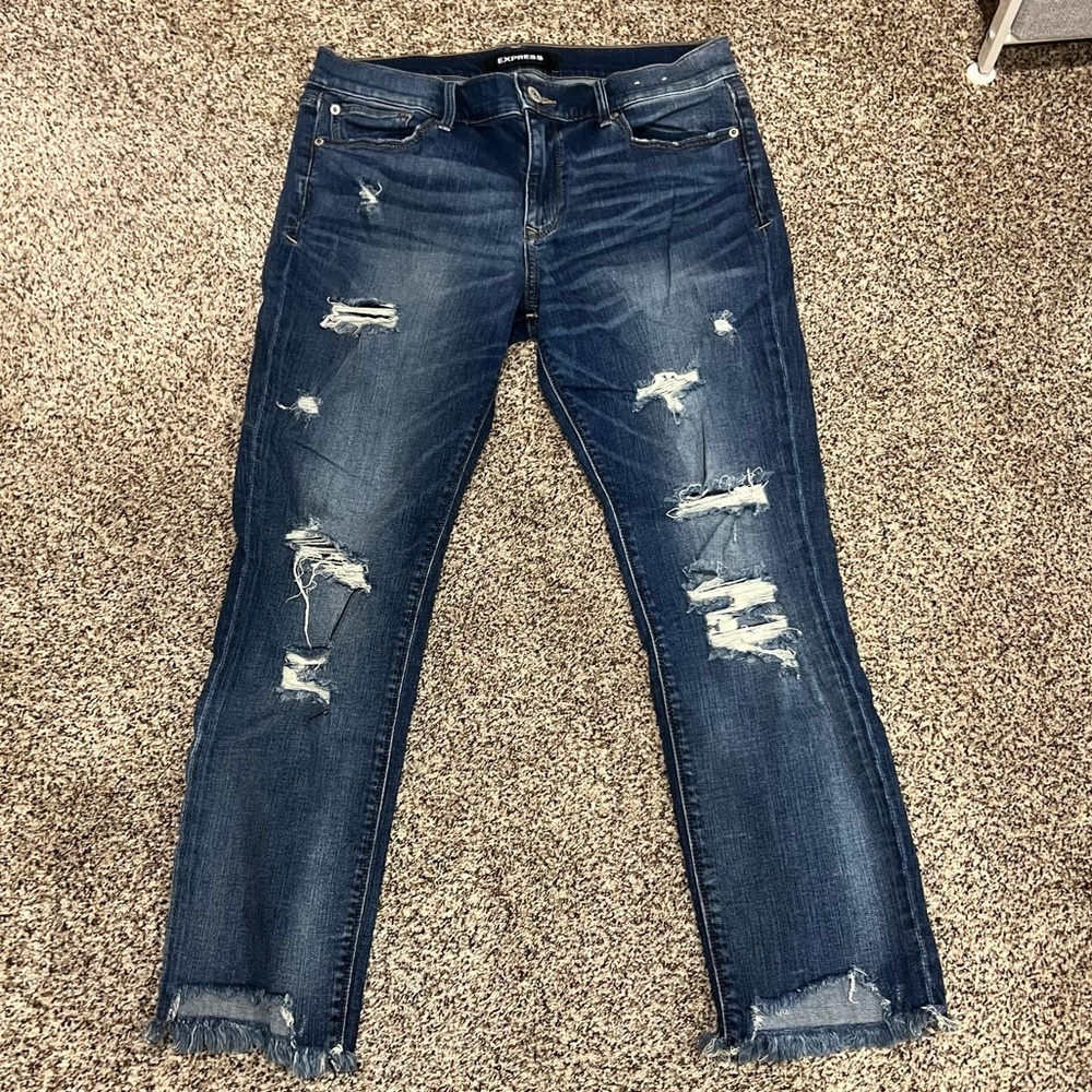 EXPRESS Mid rise stretch skinny ankle 12R